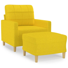 vidaXL világossárga szövet kanapéfotel lábtartóval 60 cm (3200998) bútor