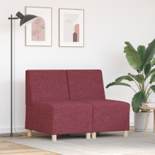 vidaXL Világosszürke 55 cm Szövet Kanapé Szék 2 pcs Piros bútor