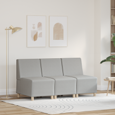 vidaXL Világosszürke 55 cm Szövet Kanapé Szék 3 pcs Felhős szürke bútor