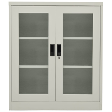 vidaXL világosszürke acél irodai szekrény 90 x 40 x 105 cm (335935) bútor