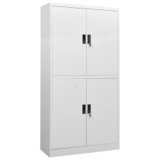 vidaXL világosszürke acél irodai szekrény 90 x 40 x 180 cm üzletberendezés, dekoráció