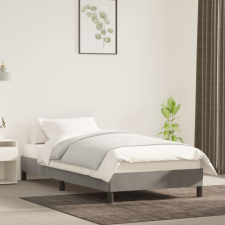 vidaXL világosszürke bársony ágykeret 100x200 cm ágy és ágykellék