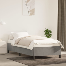 vidaXL világosszürke bársony ágykeret 100x200 cm ágy és ágykellék