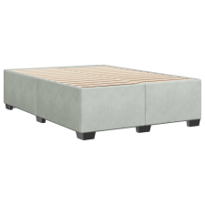 vidaXL világosszürke bársony ágykeret 140 x 190 cm (3284631) ágy és ágykellék