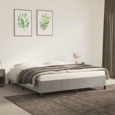 vidaXL világosszürke bársony ágykeret 160x200 cm ágy és ágykellék