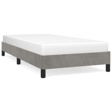 vidaXL világosszürke bársony ágykeret 90 x 200 cm (346952) ágy és ágykellék