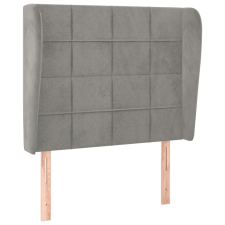vidaXL világosszürke bársony fejtámla szárnyakkal103 x 23 x 118/128 cm (3117998) ágy és ágykellék
