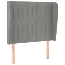 vidaXL világosszürke bársony fejtámla szárnyakkal103 x 23 x 118/128 cm (3118236) ágy és ágykellék