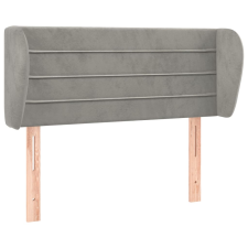 vidaXL világosszürke bársony fejtámla szárnyakkal 103x23x78/88 cm (3117326) ágy és ágykellék