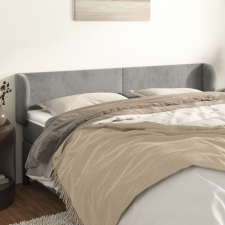 vidaXL világosszürke bársony fejtámla szárnyakkal 183x23x78/88 cm ágy és ágykellék