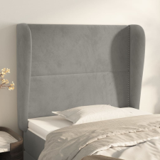 vidaXL világosszürke bársony fejtámla szárnyakkal 83 x 23 x 118/128 cm ágy és ágykellék