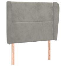 vidaXL világosszürke bársony fejtámla szárnyakkal 93 x 23 x 118/128 cm (3117852) ágy és ágykellék