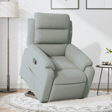 vidaXL világosszürke bársony felállást segítő dönthető fotel (3205092) bútor