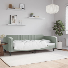 vidaXL világosszürke bársony kanapéágy 100 x 200 cm ágy és ágykellék