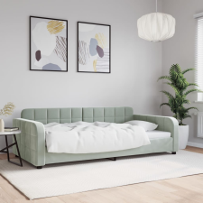 vidaXL világosszürke bársony kanapéágy 100 x 200 cm ágy és ágykellék