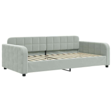 vidaXL Világosszürke bársony kanapéágy 100 x 200 cm ágy és ágykellék