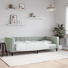 vidaXL világosszürke bársony kanapéágy 90 x 190 cm ágy és ágykellék