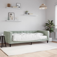 vidaXL világosszürke bársony kanapéágy matraccal 90 x 200 cm ágy és ágykellék