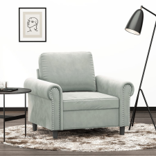 vidaXL világosszürke bársony kanapéfotel 60 cm bútor
