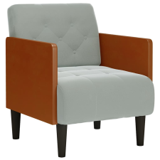 vidaXL világosszürke bársony kanapészék karfás szék 55 cm (4100595) bútor