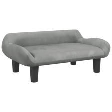 vidaXL világosszürke bársony kutyaágy 70 x 40 x 24 cm (171952) szállítóbox, fekhely kutyáknak