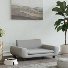 vidaXL világosszürke bársony kutyaágy 70 x 45 x 33 cm szállítóbox, fekhely kutyáknak