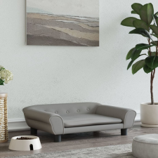 vidaXL világosszürke bársony kutyaágy 70 x 48 x 22 cm szállítóbox, fekhely kutyáknak