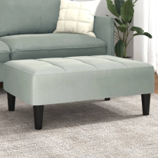 vidaXL világosszürke bársony lábzsámoly 77x55x31 cm bútor