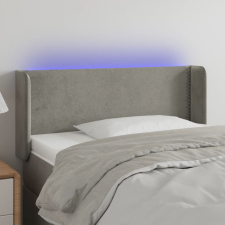 vidaXL világosszürke bársony LED-es fejtámla 103 x 16 x 78/88 cm ágy és ágykellék