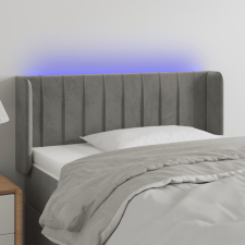 vidaXL világosszürke bársony LED-es fejtámla 103 x 16 x 78/88 cm ágy és ágykellék