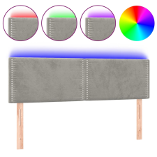 vidaXL világosszürke bársony LED-es fejtámla 144x5x78/88 cm (3121520) ágy és ágykellék