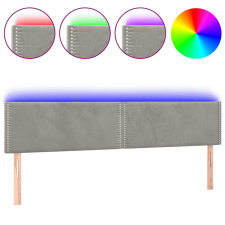 vidaXL világosszürke bársony LED-es fejtámla 180x5x78/88 cm (3121532) ágy és ágykellék