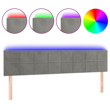 vidaXL világosszürke bársony LED-es fejtámla 200x5x78/88 cm (3121678) ágy és ágykellék