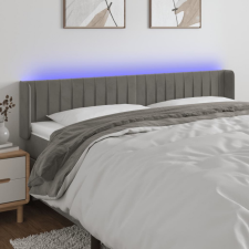 vidaXL világosszürke bársony LED-es fejtámla 203 x 16 x 78/88 cm ágy és ágykellék