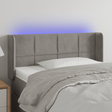 vidaXL világosszürke bársony LED-es fejtámla 83 x 16 x 78/88 cm ágy és ágykellék