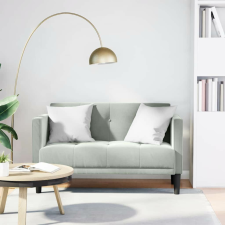 vidaXL világosszürke bársony loveseat kanapé 111 cm bútor