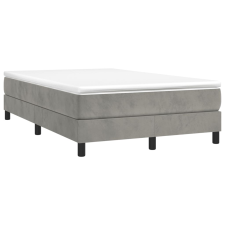vidaXL világosszürke bársony rugós ágy matraccal 120 x 190 cm (3269677) ágy és ágykellék