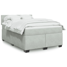 vidaXL világosszürke bársony rugós ágy matraccal 140x190 cm ágy és ágykellék