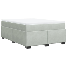 vidaXL világosszürke bársony rugós ágy matraccal 140x190 cm (3285281) ágy és ágykellék