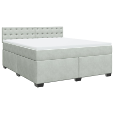 vidaXL világosszürke bársony rugós ágy matraccal 180x200 cm (3286390) ágy és ágykellék