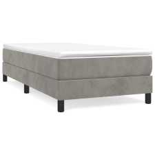 vidaXL világosszürke bársony rugós ágy matraccal 90x190 cm (3144303) ágy és ágykellék