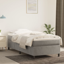 vidaXL Világosszürke bársony rugós ágykeret 100x200 cm ágy és ágykellék