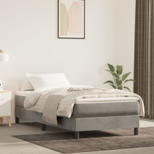 vidaXL világosszürke bársony rugós ágykeret 90x200 cm ágy és ágykellék