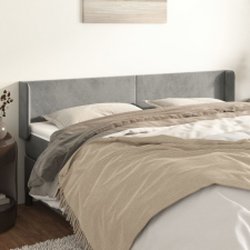 vidaXL világosszürke bársony szárnyas fejtámla 183x16x78/88 cm ágy és ágykellék