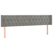 vidaXL világosszürke bársony szárnyas fejtámla 183x16x78/88 cm (3119164) ágy és ágykellék