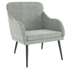 vidaXL világosszürke bársonyfotel 63 x 76 x 80 cm (351436) bútor