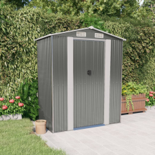 vidaXL Világosszürke horganyzott acél kerti fészer 192x108x223 cm kerti tárolás
