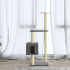 vidaXL világosszürke macskabútor szizál kaparófákkal 104 cm macskafelszerelés