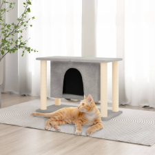 vidaXL világosszürke macskabútor szizál kaparófákkal 50 cm macskafelszerelés