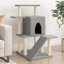 vidaXL világosszürke macskabútor szizál kaparófákkal 97 cm macskafelszerelés